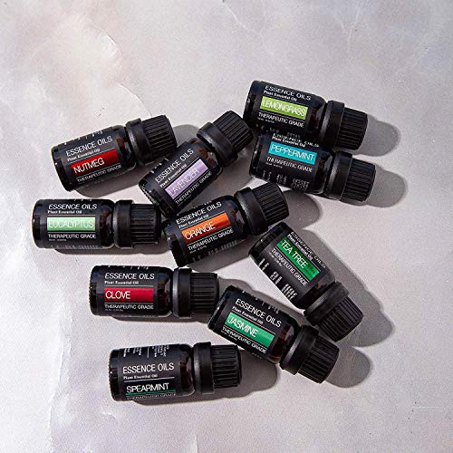 Ultimate Aromatherapy Diffuser & Essential Oil Set - Ultrasonic Top 10 Oils Modern with 4 Timer 7 Ambient Light