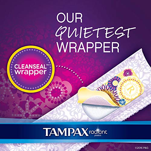 Tampax 29936 Radiant Tampons Regular Super, 84 Count (Pack of 1)