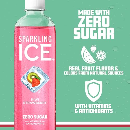 Sparkling Ice, Kiwi Strawberry Sparkling Water, Zero Sugar Flavored Water, with Antioxidant