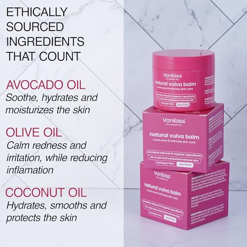Vanibiss Natural Vulva Balm - Vulva Cream & Tender Skin Care -Topical Vulvar Moisturizer