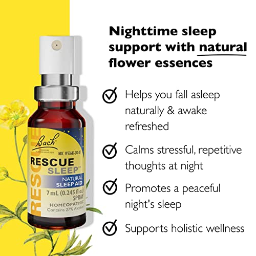 Day & Night Bundle, Bach RESCUE REMEDY Spray, Natural Stress Relief [and] RESCUE SLEEP Spray