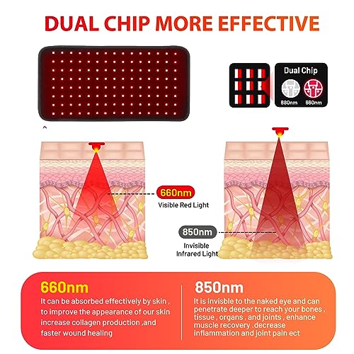 Red Light Therapy Infrared Light Therapy for Muscle Pain Relief and Inflammation Red Light Therapy Belt