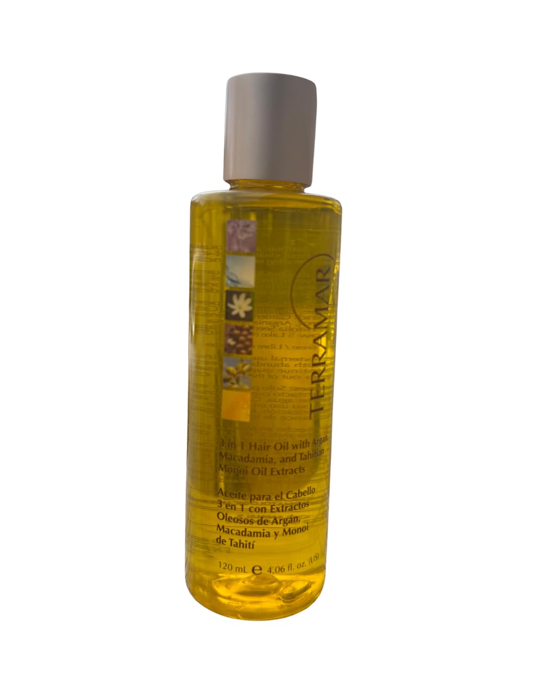 3 in 1 Hair Oil with Argan, Macadamia, and Tahitian Monoi Oil Extracts, TerramarBrands 4.06 fl oz