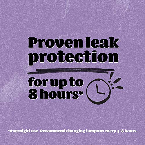 o.b. Organic Tampons, Made with 100% Organic Cotton, Proven 8 Hour Leak Protection, Super, 24 Count