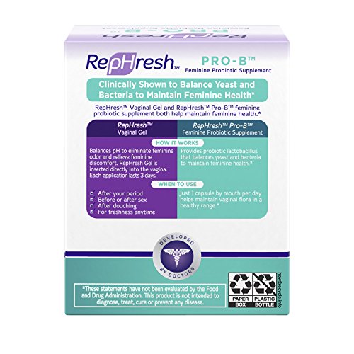 NEW RepHresh Pro-B Feminine Probiotic Supplement Non- Dairy Formula/Vegetarian Capsule, 28ct
