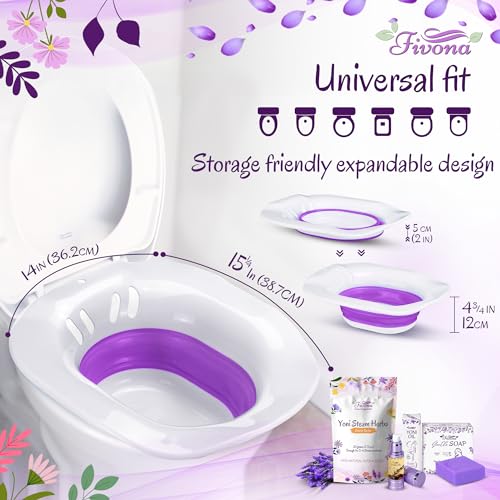 FIVONA Yoni Care Kit 4 in 1 - pH Balanced Natural Yoni Oil, Herbal Bar Soap for Feminine V Wash, Detox