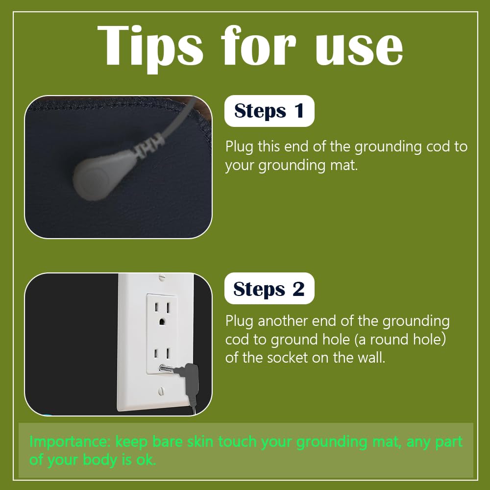 Grounding Mat for Sleeping, Grounding Sheet forBed, Earth Mat Connected for Pain Relief