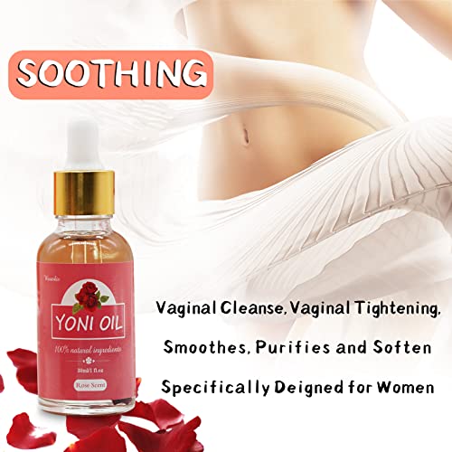 Yoni Soap Bars Vaginal Wash & Natural Yoni Oil Set Of 3, Ph Balance Eliminates Odor for Women