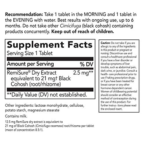 Enzymatic Therapy Remifemin Estrogen-Free Menopause Relief, 120 Tablets