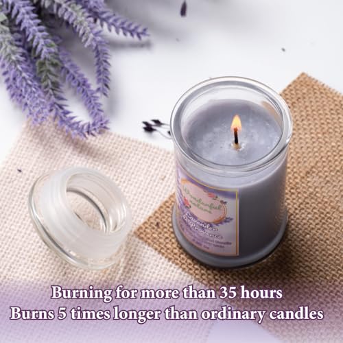 Wonderfulnature Lavender de Provence Pure Essential Oil Scented Candle, Aromatherapy