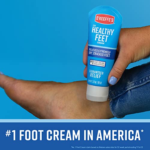 O'Keeffe's for Healthy Feet Foot Cream, Guaranteed Relief for Extremely Dry, Cracked Feet