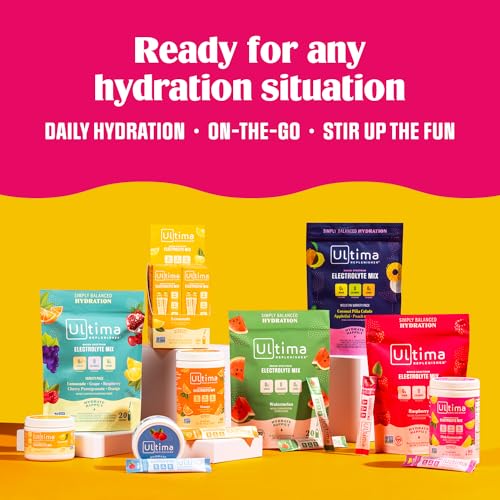 Ultima Replenisher Daily Electrolyte Drink Mix – Mocktini Variety, 18 Stickpacks – Hydration