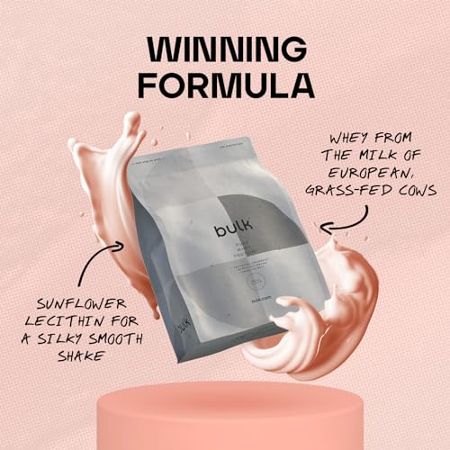 Bulk Pure Whey Protein Powder Shake, Berries and Cream, 1 kg, Packaging May Vary