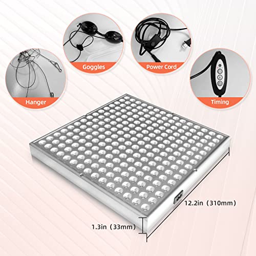 TherapSky Red Light Therapy Device 45W LED Red Infrared Light Therapy Lamp w/Remote Control and Timer