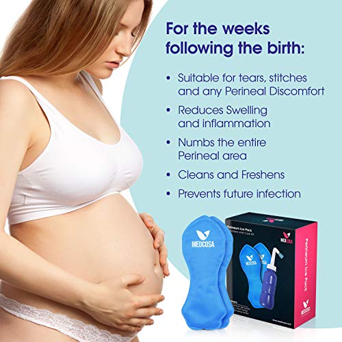 Medcosa Female Ice Pack and Perineal Bottle Set | Reusable Perineal Cold Packs & Portable Bidet Spray BottleMedcosa Female Ice Pack and Perineal Bottle Set | Reusable Perineal Cold Packs & Portable Bidet Spray Bottle