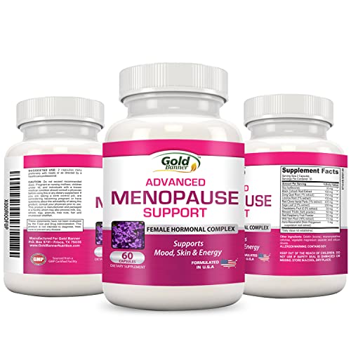 Advanced Menopause Support - Natural Female Hormonal Complex for Hot Flashes, Mood Swings