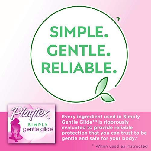 Playtex Simply Gentle Glide Unscented Tampons, Super Absorbency, 36 Count (Pack of 1)