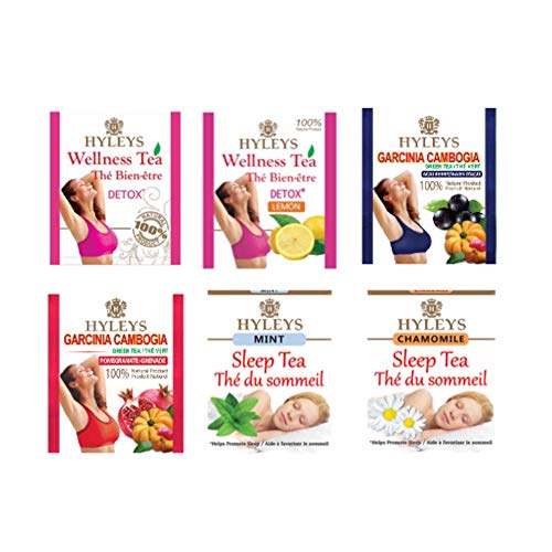 Hyleys Detox Tea for Cleanse and Weight Loss - 28 Day Kit - 84 Tea Bags (9 Pack)