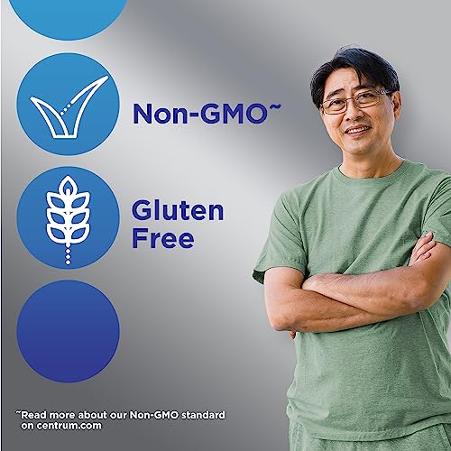 Centrum Silver Men's 50+ Multivitamin with Vitamin D3, B-Vitamins, Zinc for Memory