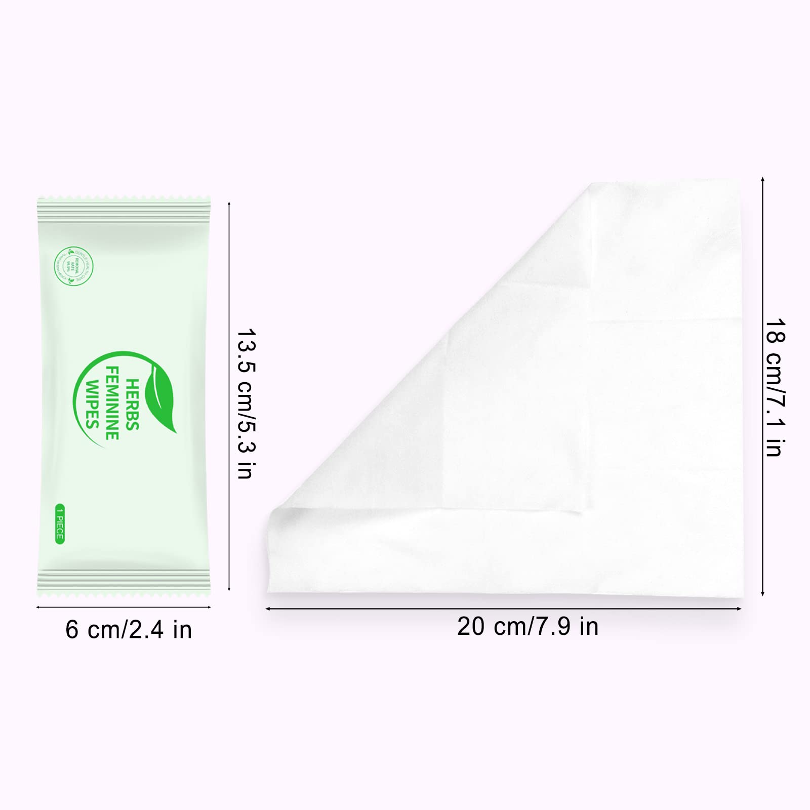 Hipruict Travel Feminine Hygiene Wipes,50 Count Intimate Wipes Feminine Care,Ph Balanced