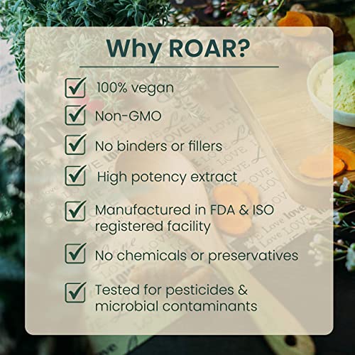 Roar to Life Naturally Shatavari 1200 mg Natural Ayurvedic Vegetarian Capsules Supplement