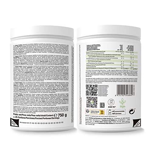 Weider Vegan Protein (750g) Vanilla Flavour. 23g Protein/dose, Pea Isolate (Pisane) & Rice Proteins