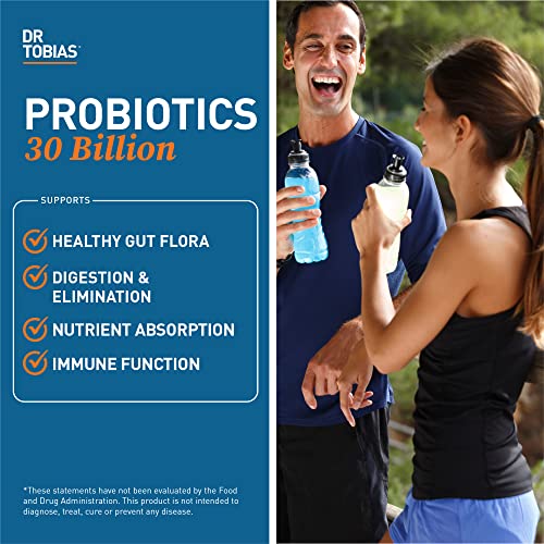 Dr. Tobias Probiotics 30 Billion, 10 Strains, 30 Billion CFU's, Targeted Release Probiotics