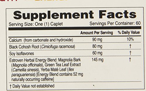 Estroven Maximum Strength + Energy - One Per Day Formula - 60 Caplets