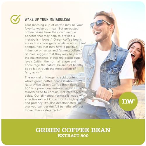 NatureWise Green Coffee Bean Extract - Pure Green Coffee Bean Capsules 800mg