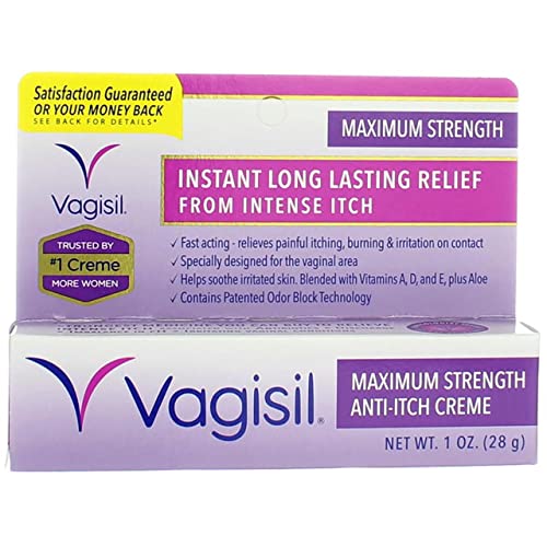 Vagisil Medicated Anti-Itch Creme Maximum Strength - 1oz, Pack of 6
