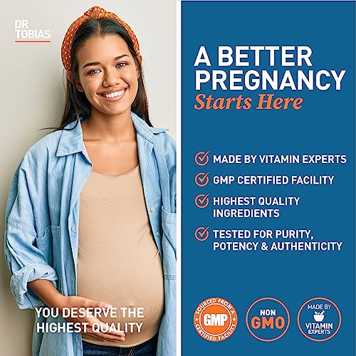 Dr. Tobias Prenatal Vitamin Gummy – Iron Free Prenatal Vitamins with DHA and Folic Acid – Good Source