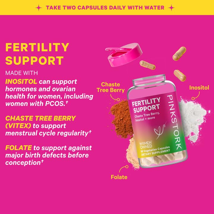 Pink Stork Fertility Supplement for Women and Probiotics for Conception, Support Hormone Balance