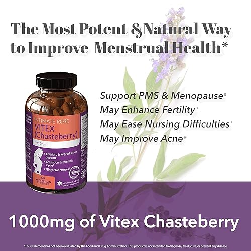 Vitex Chasteberry Supplement for Women - 100% All-Natural PMS & Menopause Support Supplement