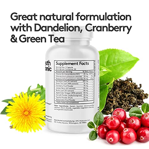 Youth & Tonic Water Retention Pills for Women and Hormone Balance Capsules for Swelling & Loss