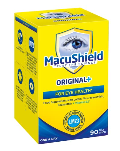 MacuShield Original Plus Capsules - 90 Day Pack, Eye Health Food Supplement containing