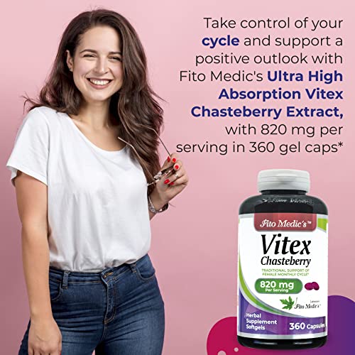 FITO MEDIC'S Lab - Vitex Supplement for Women - chasteberry- Menopause Support - 820 mg
