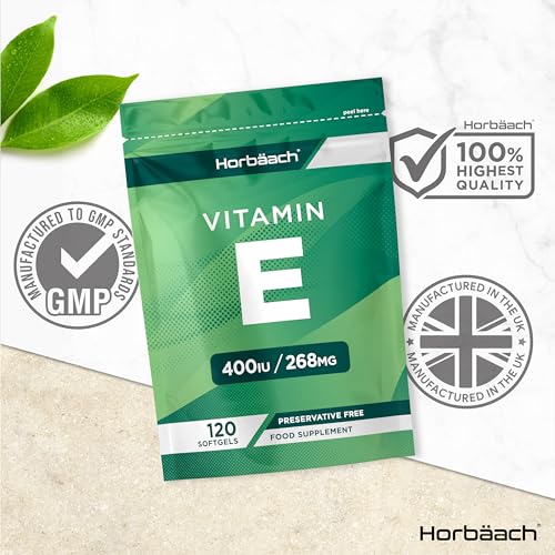 Vitamin E Capsules 400iu | 120 Count | High Strength Vitamin E as DL-a-Tocopheryl