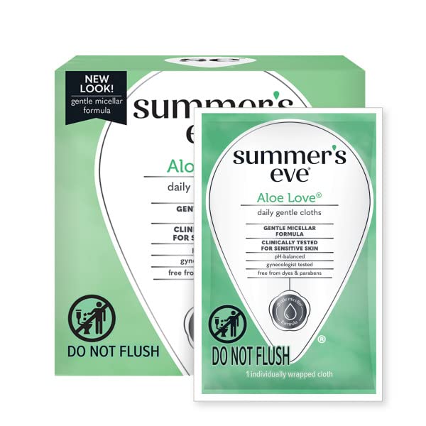 Summers Eve Cleansing Cloths 16 Count Aloe Love (6 Pack)
