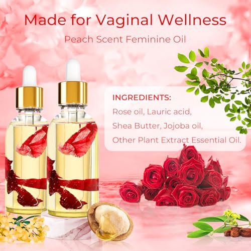 2PCS Yoni Oil Organic Feminine Oil Vaginal Moisturizer - Ph Balance for Women - Feminine Deodorant