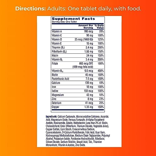 ONE A DAY Womens Complete Daily Multivitamin with Vitamin A, B , C, D, and E, Calcium