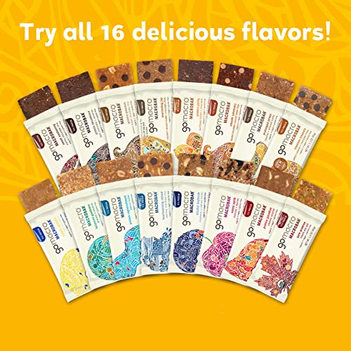 GoMacro MacroBar Organic Vegan Protein Bars - Banana + Almond Butter, (2.3 Ounce Bars