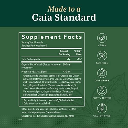 Gaia Herbs Pro Female Hormone Support - Menopause Supplement for Women - with Vitex