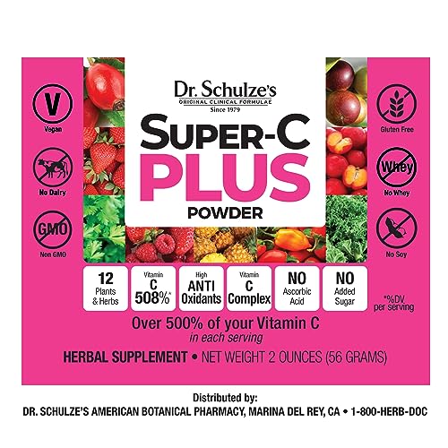 Dr. Schulze's | Super-C Plus Powder | Vitamin C Complex | Clinical Herbal Formula