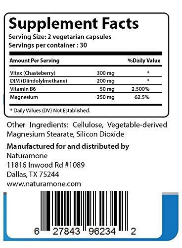 Estrogen Balance with Vitex & DIM for Women by Naturamone - for PMS Relief, Hormonal Acne, Estrogen