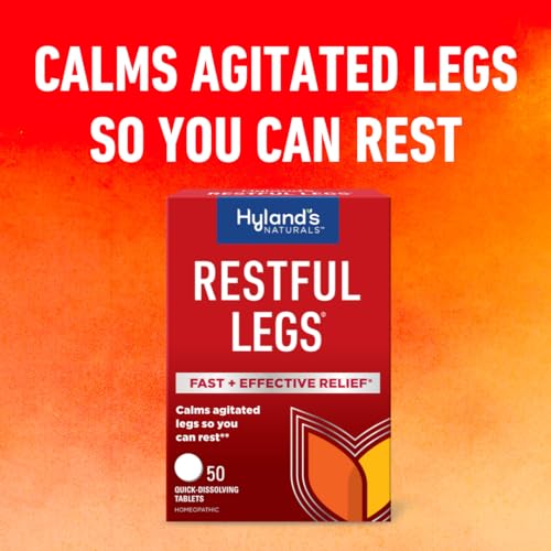 Hyland's Naturals Restful Legs Tablets, Natural Itching, Crawling, Tingling & Leg Jerk Relief, Quick Dissolving