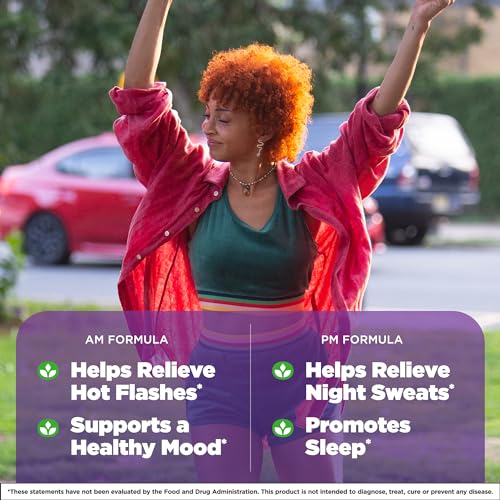 Natrol Complete Balance A.M./P.M. Capsules for Menopause Relief, Helps Relieve Hot Flashes and Night Sweats