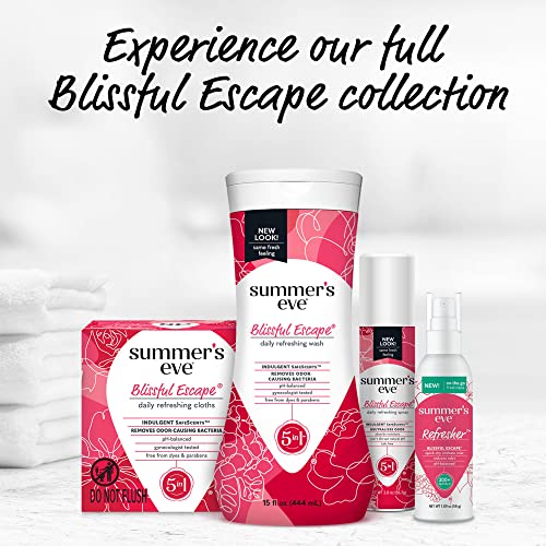 Summer's Eve Refresher Mist, Feminine Spray Reduces Odor, Blissful Escape, Body Spray for Women