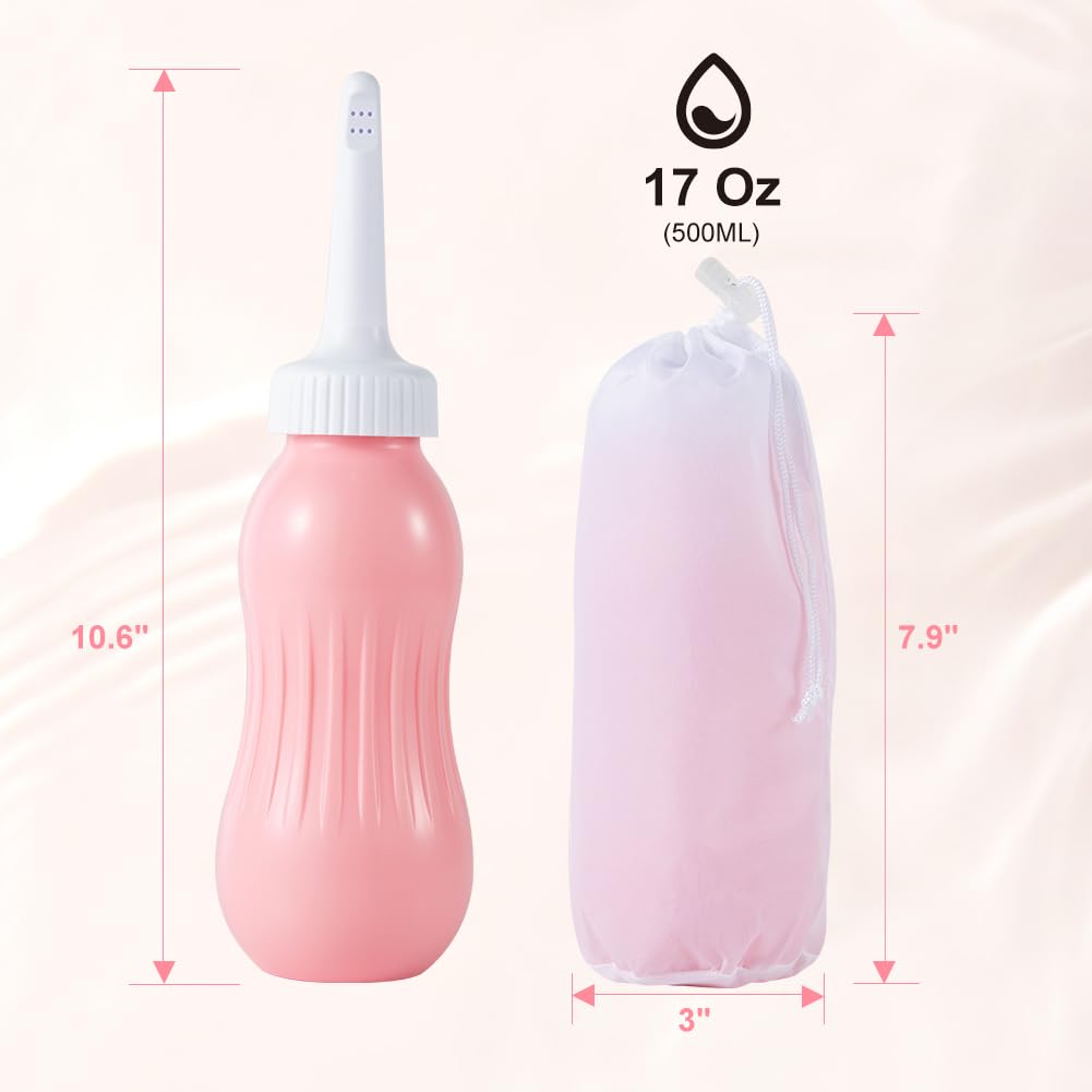 OFFO Peri Bottle 2 PCS for Postpartum Recovery, 17OZ (500ML) Labor and Delivery Essentials