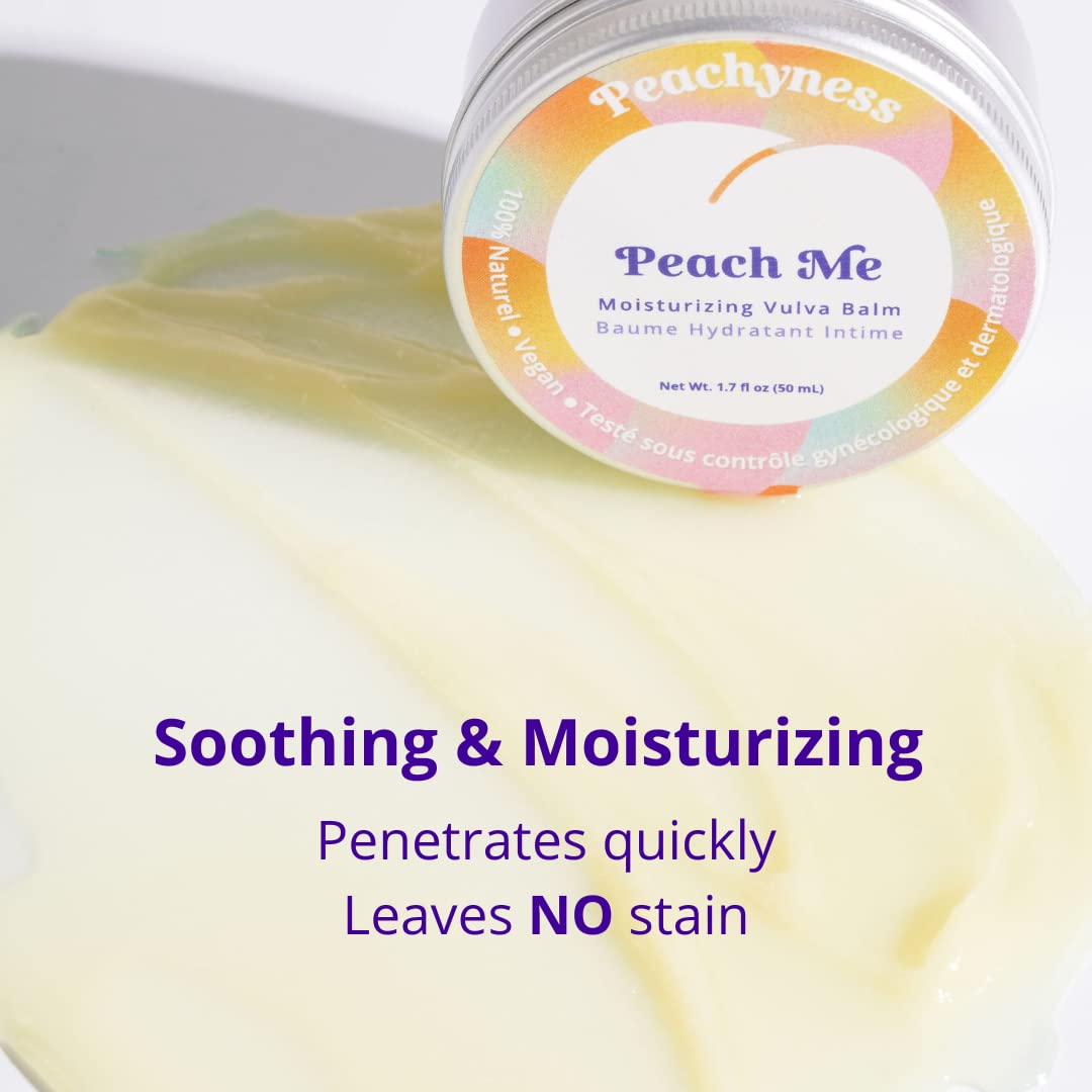 Peach Me Organic Vulva Balm by Peachyness - Hormone-Free Vaginal Moisturizer for Sensitive Skin