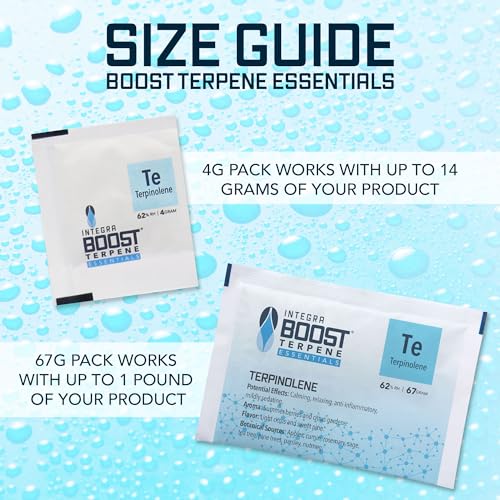 Integra Boost - Terpinolene Infusion - 4 Gram Terpene Essentials Two-Way Humidity Control at 62 Percent RH